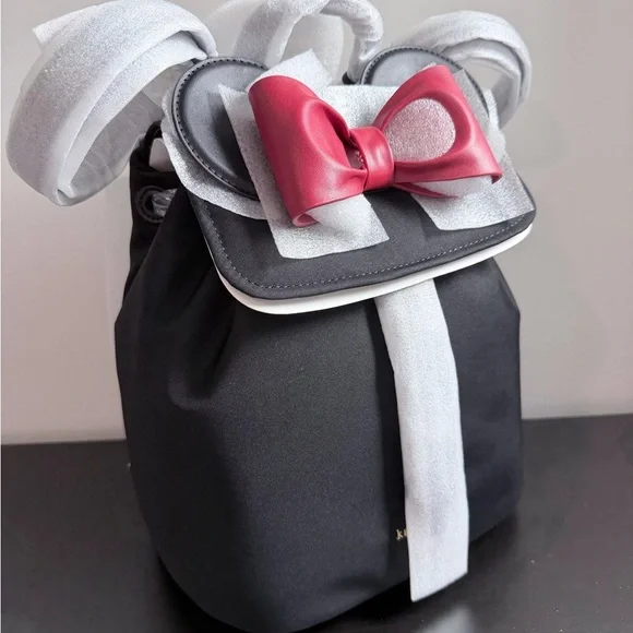 DisneyX Kate Spade New York Minnie Backpack and Minnie Mouse key/Purse charm - Picture 5 of 12